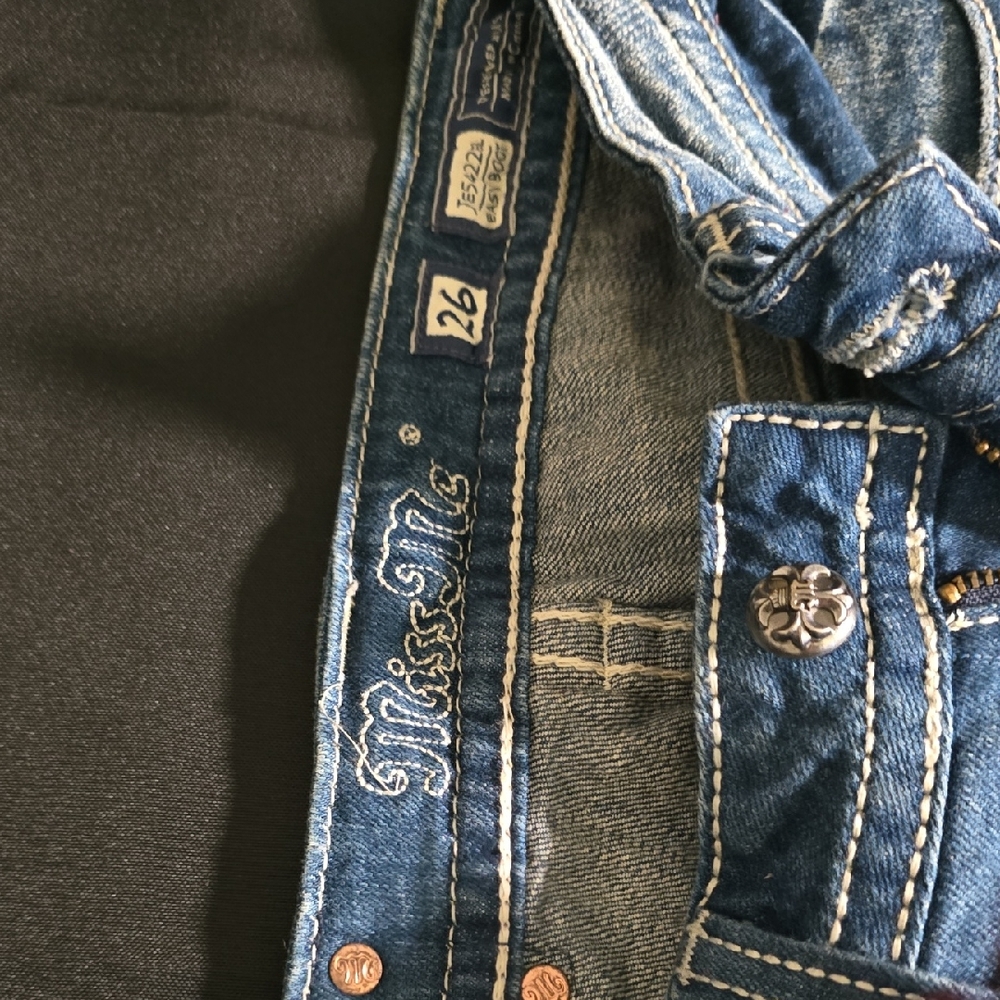Miss Me Dark Blue Jeans with Embellished Details